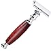 MANION Classic 3-piece Shaving Razor Natural Mahogany Wooden Handle Safety Razor Double Edge Safety Razor