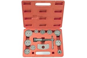 HFS (R)12-Piece Brake Caliper Wind Back Tool Kit - Professional Disc Brake Piston Rewind Set for Easy Pad Replacement