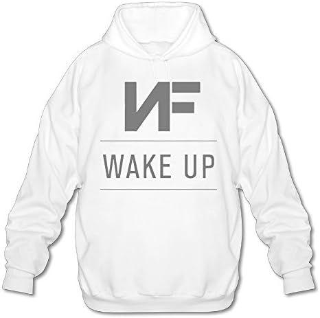 NF Wake Up Logo Hooded Sweatshirt For Men White