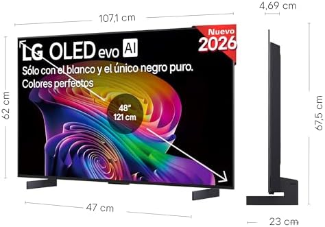 OLED48C64LA - Smart TV OLED EVO AI 48" 4K sem reflexos 98,9%, 2026