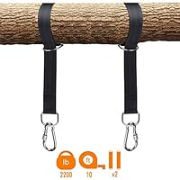 LUZHIAMA 2pcs Tree Swing Straps Hanging Kit，Swing Strap for Tree Limbs，Two 10ft Straps, Holds 2000 lbs，Fast & Easy Way to Hang Any Swing - Outdoor Swing Hangers- Infant Outdoor Swings