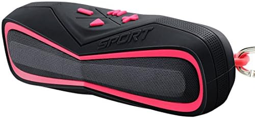 V4.1 Portable Wireless Bluetooth Speaker Waterproof Modawn Sandproof &amp; Shockproof for iPhone iPod &amp; Android with Card Reader and Aux Function Outdoor Bluetooth Speakers (Black-pink)