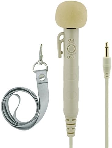 Portable Hand-held Microphone, ResponseBridge Wired Mini Microphone with 3.5mm Plug and Neck Strap for Voice Amplifier, Computer, Camera and More (Nude)
