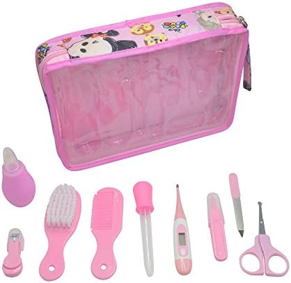 Baby Healthcare and Grooming Kit Set, Nursery Baby Care Kit, 9 Pieces(Pink)