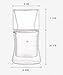 Diguo Hand Drip Coffee Maker Set, Double Walled Borosilicate Glass Dripper and Coffee / Tea Cup. 200ml/1 Cup. (Include 10 Count of Diguo Wave Coffee Paper Filter)