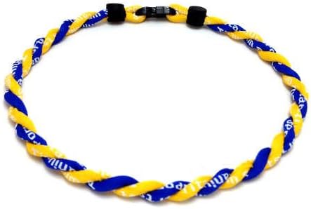 Double Titanium Necklace (Blue/Yellow, 22 inch)