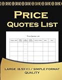 Price Quotes List: If you're calling around to