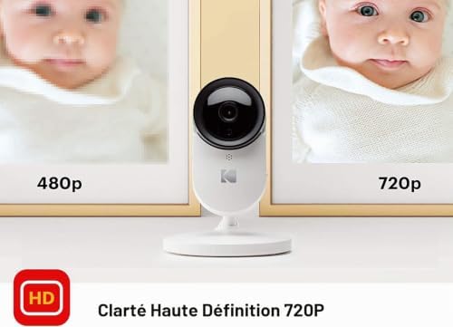 Caméra pour bébé Cherish C120 avec Application Mobile- caméra pour bébé de Haute résolution, avec possibilité de zoomer à Distance, Audio bidirectionnel