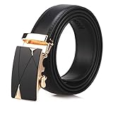 Men's Automatic Buckle Leather Genuine Leather Belts-Black/Brown（J13/14/15）