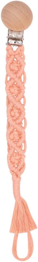 โค4 Colors Simple Crochet Baby Infant Toddler Dummy Pacifier Soother Nipple Clip Chain Holder Strap