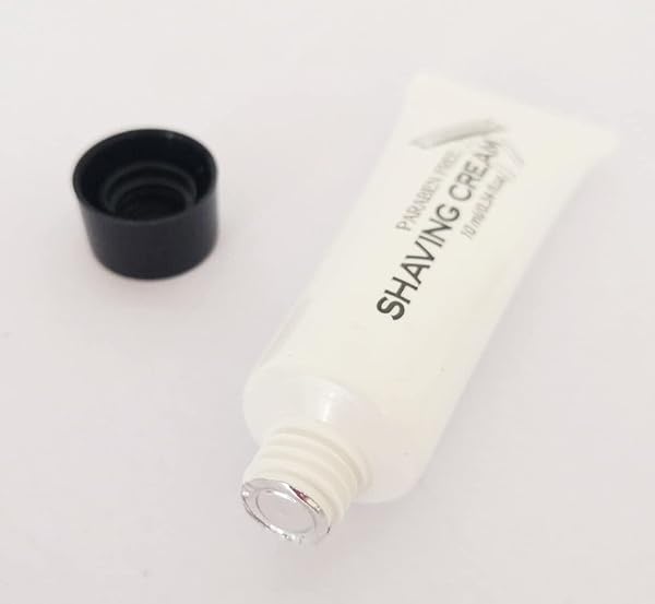 BULK SHAVING CREAM – 0.34 FL OZ TUBES, WHITE, PACK OF 144 – TRAVEL SHAVING CREAM – DISPOSABLE SHAVE FOAM UNITS FOR HOTELS & TRAVEL – UNSCENTED