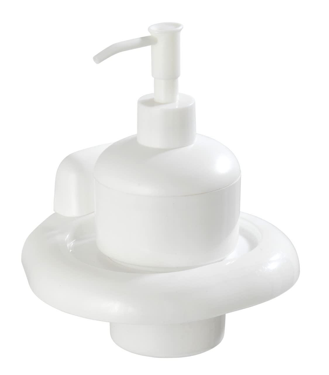 WENKO 17944100 Soap Dispenser Pure - Capacity: 0.25 l, Acrylonitrile-Butadiene-Styrene (ABS), 14.5 x 17.5 x 12 cm, White
