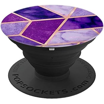 Purple Violet Chic Geometric Design PopSockets Grip and Stand for Phones and Tablets