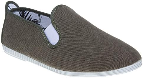Flossy Classic Plimsoll Mens Shoes Green