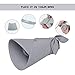lenikis Women's UPF+50 Sun Visor Detachable Flap Hat Foldable Wide Brimmed UV Protection Hats Grey