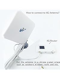 Antena 4G LTE TS9 Conector 35dbi de alta ganancia de largo alcance red con ventosa para 4G LTE Modem Router Hotspot con TS9 conectores móvil de correa ancha para exterior señal Booster (TS9)