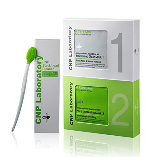 [SET] KOREAN COSMETICS, CNP Laboratory_Black head Out Set (Anti-pore Black head Clear Kit + Cleaner Brush Tool 1pc)