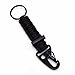 Freehawk 1Pcs Firestarter Paracord Keychain Braided Paracord Survival Keychain Paracord Braided Rope Cord Band Keychain with Firestarter in Black
