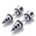 KONOV Stainless Steel Men's Screw Stud Earrings, Color Silver, Diameter 7mm