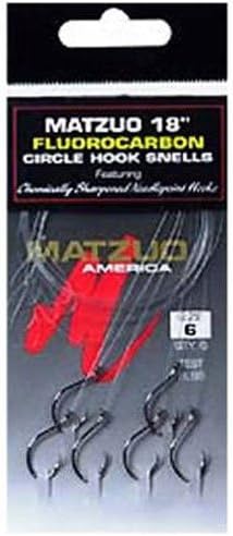 Matzuo Fluorocarbon Circle Hook Snell (Black Chrome