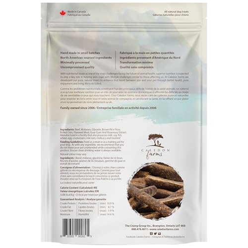 CALEDON FARMS CHEWY BEEF STICKS DOG TREATS: 220G/7.8OZ