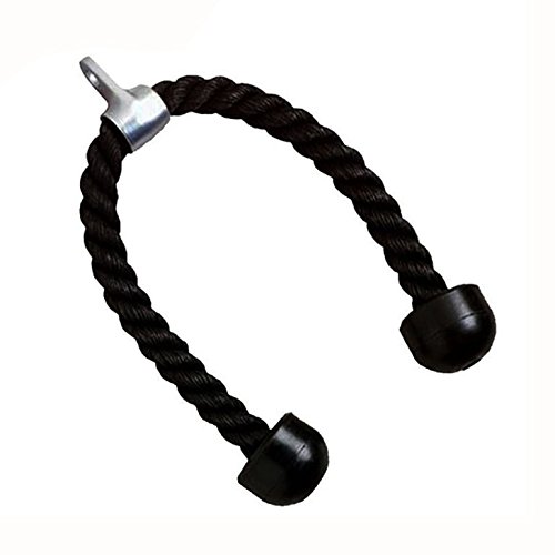 Txyk Deluxe Gym Tricep Ropes 27-inch Heavy Duty Polypropylene Braid Tricep Rope Pull Down Double Grip (Black)