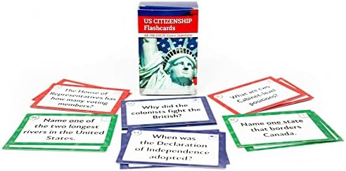 US Citizenship Flash Cards 2021 and 2022: USCIS Naturalization Test Flashcards Study Guide with all 100 Civics Questions and Answers [Full Color Cards]