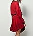 R.Vivimos Women Spring Long Sleeve Deep V Neck Short Dresses XLarge Dark Red