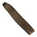 Full Shine 20inch Tape Hair PU Skin Weft Color #8 Ash Brown Tape in Extensions Unprocessed Real Human Hair Skin Weft Tape in Hair