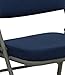 Flash Furniture HERCULES Series Premium Curved Triple Braced & Double Hinged Navy Fabric Metal Folding Chair