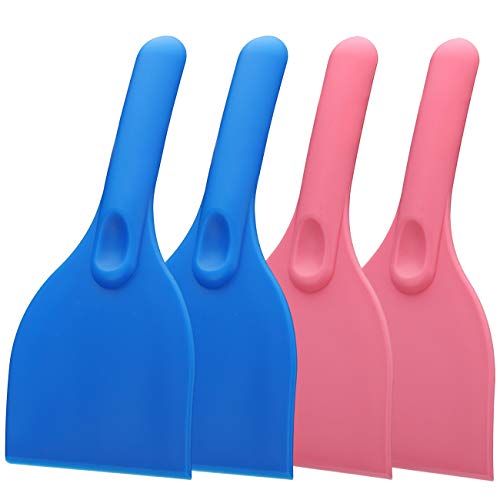 5 Scraper+Plastic+Cleaning+Heavy+Duty+Blue+Pink