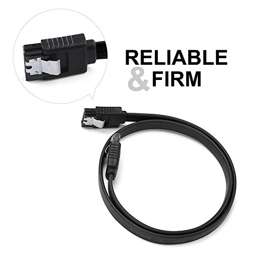 Syntrific SATA Cable 3.0 18 Inches 6 Gbps SATA III Locking Latch Cables, Pack of 5,COMPATIBLE with popular SATA equipped devices