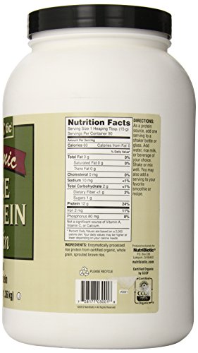 Nutribiotic Organic Rice Protein, Plain, 3 Pound