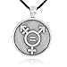 Dan's Jewelers Equality Transgender Symbol Pendant Necklace, Fine Pewter Jewelry