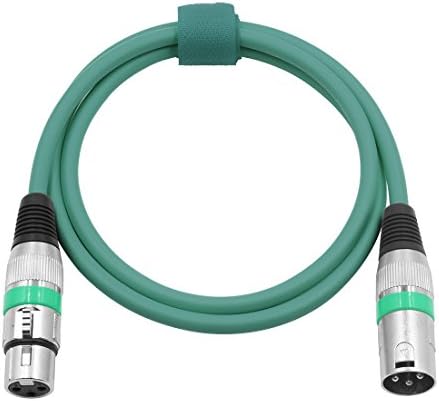 XLR Microphone Cable Male to Female,Balanced Snake Cords Speakers and Pro Devices Cable,16Feet/5Meters-Green