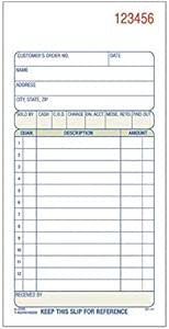 Adams Carbonless 3 Part Sales Book 3 11 32 X 7 3 16 Blank Receipt Forms Office Products Amazon Com