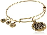 Alex and Ani Lotus Peace Petals III Expandable Rafaelian Gold Bangle Bracelet