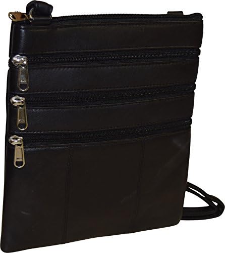 Women's Genuine Leather Multi Pocket Crossbody Bag