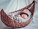 AiXiAng Newborn Baby Photo Props Basket Infant Photography Prop Big Half-Moon Style Handmade Woven Basket