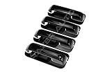 Razer Auto Gloss Black Door Handle Cover With Back Plate, 4 Door Without Passenger Side Keyhole for 15-16 Ford F-150
