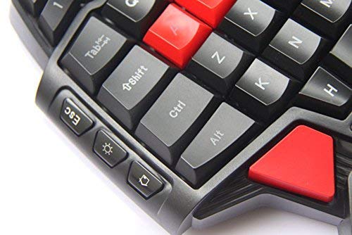 Delux T9 46-Key Singlehanded Wired Gaming Keyboard Professional Ergonomic Gameboard
