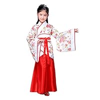 Xingsiyue Girls Chinese Style Hanfu Dress Ancient Traditional Clothing Tang Suit Red