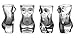 Shot Glass Set (4-Piece Set) Crystal, Women Shaped Custom Design | Bachelor or Bachelorette Party Drinks | Tequila, Vodka, Whiskey, Bourbon | Funny, Durable Style