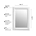 White Rectangular Framed Wall Mirror, 19x26-Inch