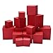 Quotidian Red Foldable Mix-sized Vintage Italian Pearlescent Paper Glitter Gift Boxes with Lids 2