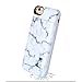 iPhone 8, iPhone 7, iPhone 6 Battery Case, Marble Series - 3500mAh Ultra Slim Extended Battery Backup Charging Case Charger Pack Power Bank - White
