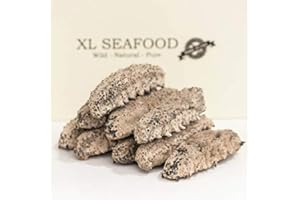 XLSEAFOOD Sun Dried Wild Caught Mexico Sea Cucumber AAA Grade 8 year 6-10 pcs per pack 美国旭龙行 野生淡干海参 墨西哥双排刺参肥仔参一级品 8年参大号 6-10只/包 8OZ (LARGE)