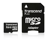 Transcend 8 GB Class 10 microSDHC Flash Memory Card TS8GUSDHC10