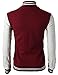 H2H Mens Slim Fit Varsity Baseball Bomber Cotton Lightweight Premium Jacket Cmoja083-wine Medium