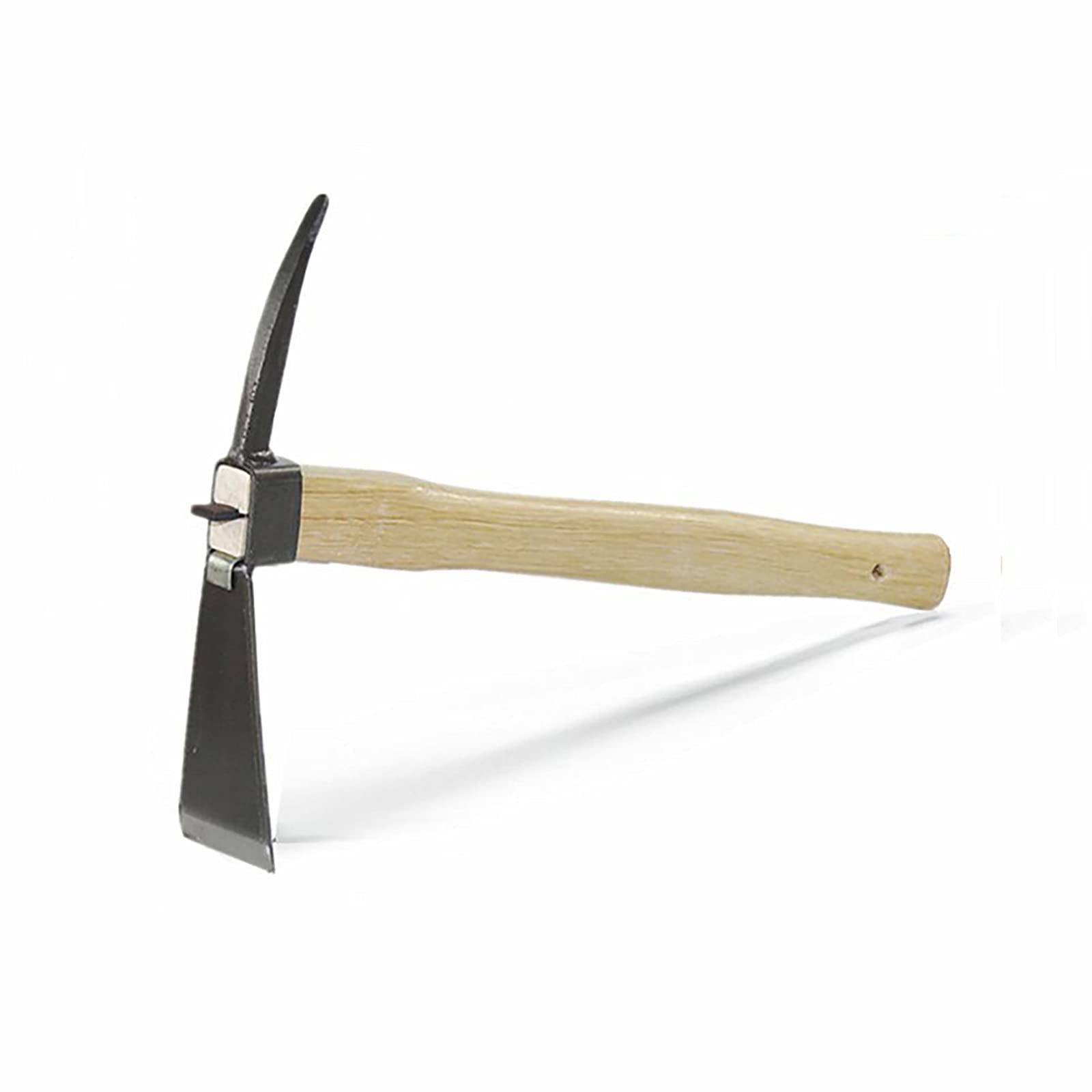 1 Pc Hoe and Rake Two in One With Wooden Handle Digging Hoe for Planting Soil Smoothing and Loosening